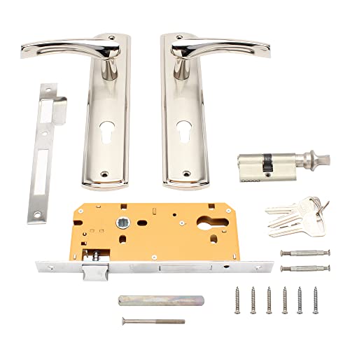 Image of Dorset Onix Mortise Door Lock for Main Door (10 inch) | Door Lock Handleset with 60 MM Key & KOB Cylinder | Durable Lockbody, Suitable for Door Thickness 32-38 mm | SC Finish