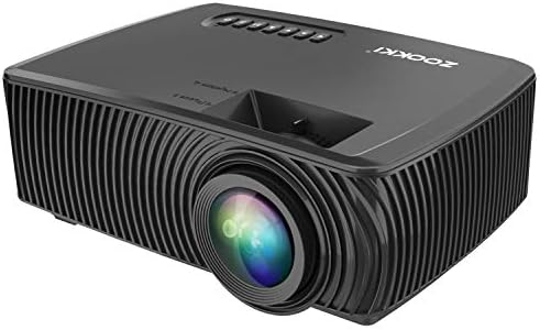 Projector, 2nd Version Mini Video Projector, Multimedia Home Theater Video Projector Supporting 1080P, HDMI, USB, VGA, AV -Home Cinema by ZOOKKI