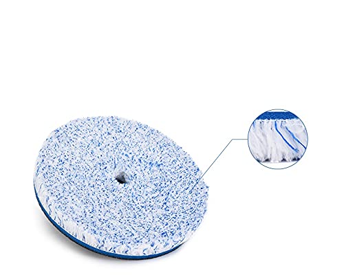 NOFOX Shine Mate Micro-Fiber POLISHING PAD 6 INCH (159 MM) - 1 PCS (Cushion Foam Blue 8 MM)
