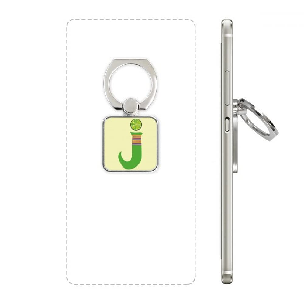 Amazon Com J Alphabet Orange Fruit Cute Pattern Square Cell Phone Ring Stand Holder Bracket Universal Support Gift Cell Phones Accessories