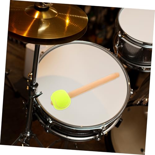 Baquetas VANZACK para estudiantes adolescentes de bandas de marcha con mango de madera y cabeza de pelota de tenis miniatura 4