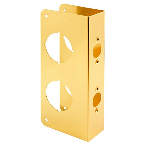 Refuerzo de Cerradura y Puerta Prime-Line MP9409, 1-3/4 pulg. x 2-3/8 pulg. | Latón Sólido, Acabado Pulido, Paquete Individual miniatura 1