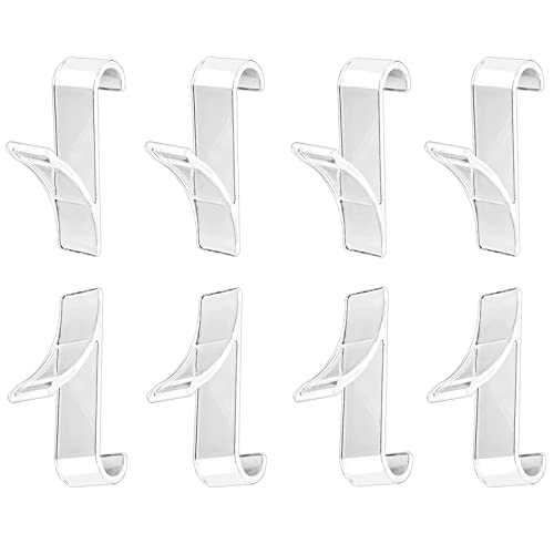 JUZICHEN 8 Pcs Ganchos para Radiador, Gancho para Radiador De Plástico, Ganchos Radiatores Toalleros 8 Piezas, Gancho para Radiador,Adecuado para Baños, Cocinas, Armarios (Transparente) Cover