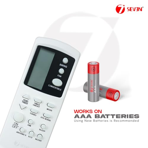 Image of 7SEVEN Compatible with Whirlpool AC Remote Control Model 210B Suitable for Split and Window 1 1.5 2 Ton Air Conditioner - Match Each Keys Exactly to Replicate Genuine Remote Function