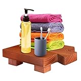 DDGCSV Wood Pedestal Stand, Decorative Wood Riser for Display, Kitchen Riser Dish Soap Tray Rustic...