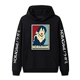 Anime Nora Yato Sudadera con Capucha - Unisex Negro impresión gráfica de Moda sobredimensionada Daily Wear con Bolsillos S-3XL