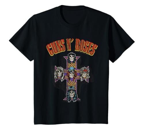 Kids Youth Guns N' Roses Official Cross Arch T-Shirt