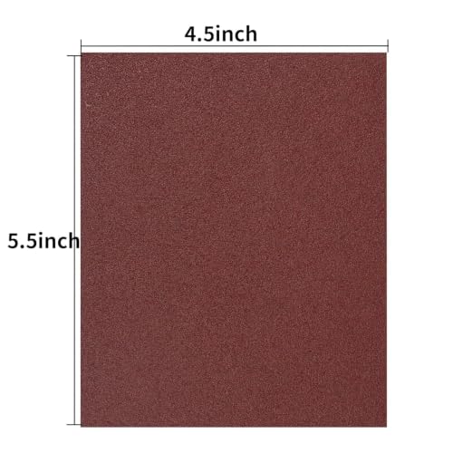 Image of 90 Pack 1 /4 Sheet Sandpaper 4.5 inchx 5.5 inch Hook and Loop Sanding Sheets Aluminum Oxide Palm Sander Sandpaper 60-600 Grit Sanding Blocks for Wood Metal Furniture Polishing (Mixed)