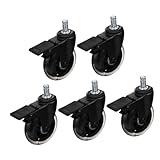 Alipis 5 Stück Teiliges Möbelrollen mit Drehfunktion und Bremse Transparente Pu bürostuhlrollen...