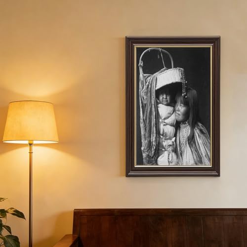 Impression toile Edward Curtis avec cadre suspendu pour mur vide