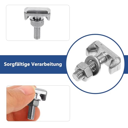 CLKE 4 Stück T-schrauben für Autobatterieklemmen Auto Batterieklemmen Batterie-T-Bolzen Spannschraube Schraube Anschlussklemmen T-Schraube Ersatz Zubehör für Autobatterie Reparatur Ersatzteile