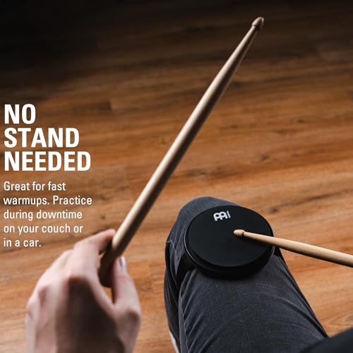 Meinl Cymbals Knee Practice Pad - 4 Inches - with Adjustable Leg Strap - Drum Accessory, Black (MKPP4BK), 4" - Image 2