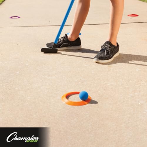 Champion Sports Mini Golf Clubs: Multi Colored Putt Putt Miniature Golfing Set for Kids - 6 Putters 18 Holes & 18 Balls - Image 11