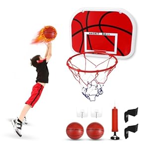 Gowkeey Mini Basketballkorb-Set mit 2 Bällen