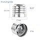 Powice 8er Pack E14 auf E27 Adapter, Adapter E14 auf E27 LED Lampen Steckdose Adapter, Vernickeltes Eisen, Adapter E27 auf E14 für Glühlampe, LED Lampe
