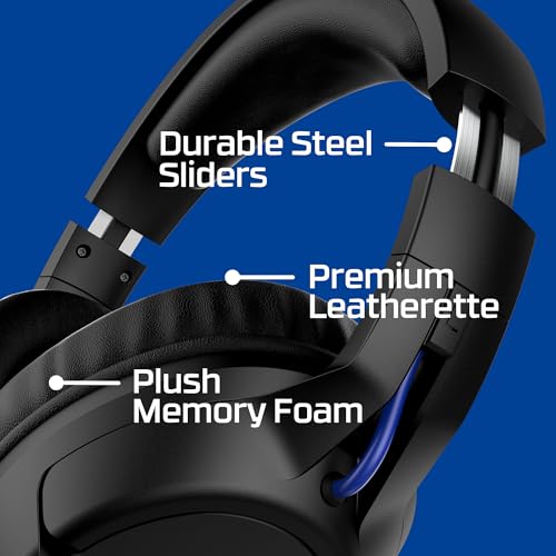 Cloud Flight – Cuffie per il gaming wireless per PS5 e PS4, autonomia massima di 30 ore, cuffie in memory foam con similpelle di prima qualità, microfono dotato di cancellazione del rumore - Cuffia gaming - Immagine 4