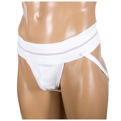 Champion Sports Supporter, Breathable Lace Mesh Pouch, Elastic Waist, Medical Grade Jockstrap, Beige, X-Large