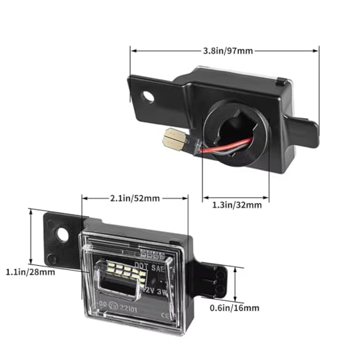 Luces de matrícula para automóvil Chevrolet Canyon 2015-2020: evita multas viales 5
