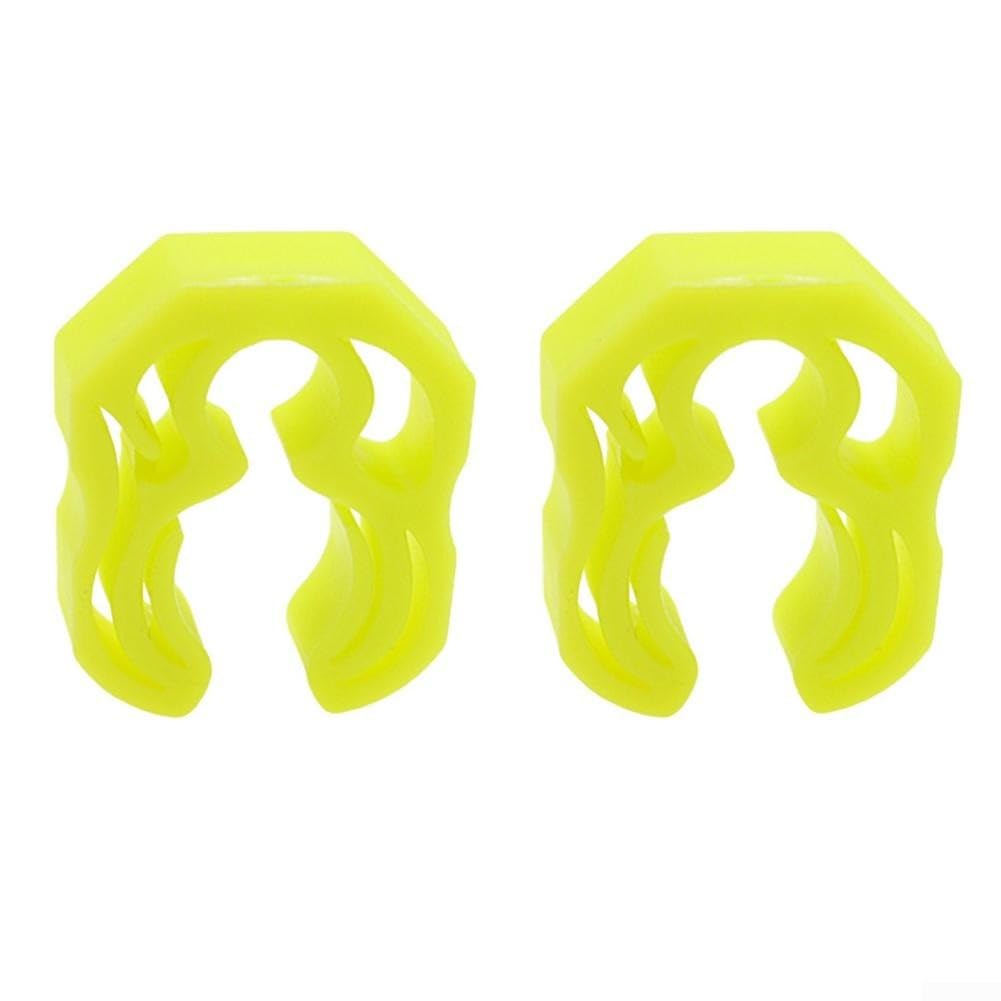 Diving Quick Release Tube Clip Buckle for 10-16mm Hose| PP Plastic Pressure Gage Hook for BCD| Regulator & Dive Computer| Secure Gear Suspension| Blue Black Yellow(Yellow)