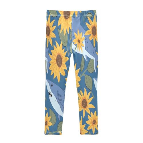 Toddler Girls Leggings Printed Yoga Pants Leggings Sharks Sunflower for Kids2