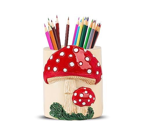 Mushroom Resin Pencil Holder