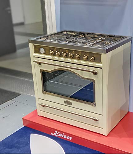 Kaiser Empire HGE 93555 ElfEm/Retro Gas Elektro Standherd 90cm/ Range Cooker/ 115L / Herd mit Gas Kochfeld/ 4,5 Kw WOK/Elektro Backofen /8 Funktionen/Selbstreinigung/Drehspieß/Erdgas/Flüssiggas - 2