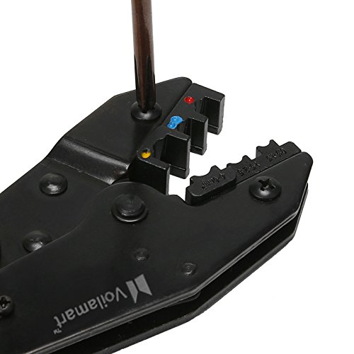 Voilamart Crimping Tool 0.5-35mm Crimping Pliers Set Heavy Duty Cable Ratcheting Tool Hand Stripper Kit for Terminals Connectors with 5 Dies + Carry Case + Screwdriver - Image 5