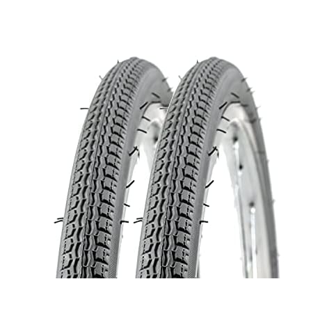 2 Stück 24 Zoll Rollstuhl Reifen 24x1 3/8 Wheel Chair tire Grey 35-540 grau Cover