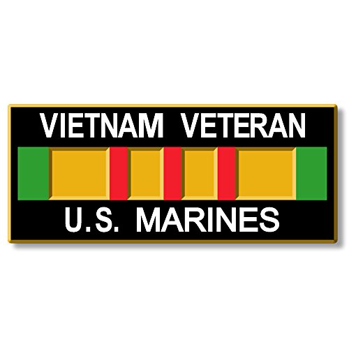 Imán decorativo Marine Corps Vietnam Vet de goma 3D miniatura 1