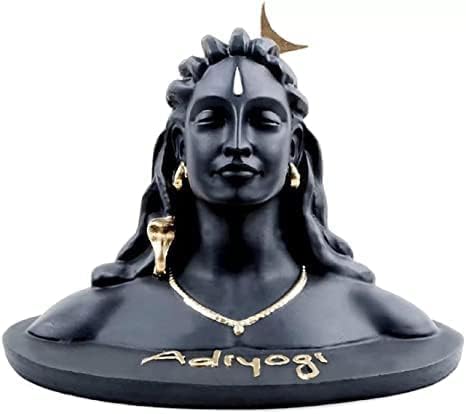 KRISHANA EXPORT STORE Shivratri Adiyogi Shiva Idol Statue Shiv Shanker Lord Shiva Lingam Shaligram Shivling - Medium Size | Adiyogi Shiva Car Dashboard - Medium Size, Black, 7435872840899
