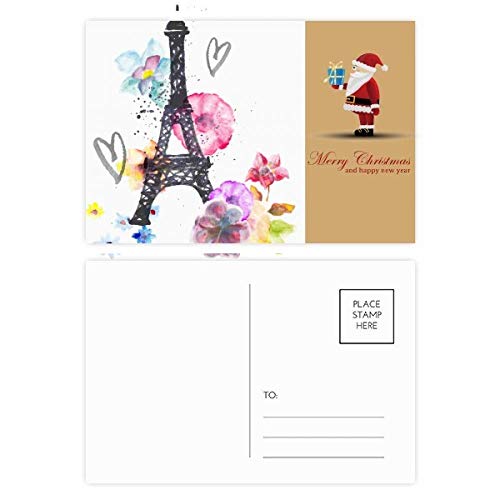 Cartes postales cœur Tour Eiffel - Lot de 20 idées de correspondance pour cadeaux