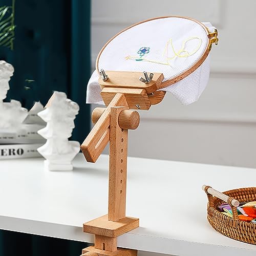 Support de broderie rotatif à 360° et cadre de point de croix en bois pour bricolage