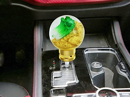 Abfer Ball Shift Knob Round Car Gear Stick Shift Handle Knob Fit For Most Automatic Manual Vehicles, Gold #TOP2