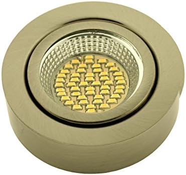 LED ME® Stainless Steel Round Under Cabinet LED Cupboard/Cabinet Light/Downlight in a Brushed Chrome Finish (Cool White 6000-6500K)