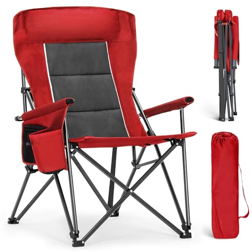 ALPHA CAMP Oversized Camping Chair for Adult Lawn Chair for Outdoor Camping
