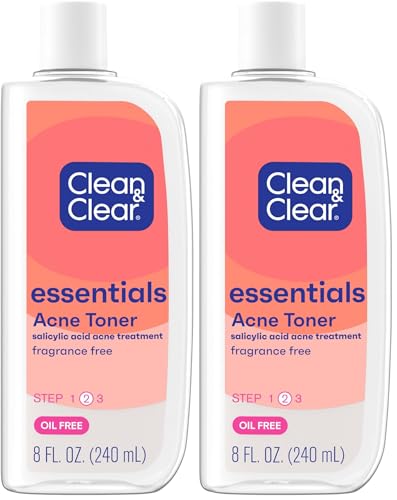 Clean & Clear Essentials Oil-Free Acne Toner (Pack of 2)