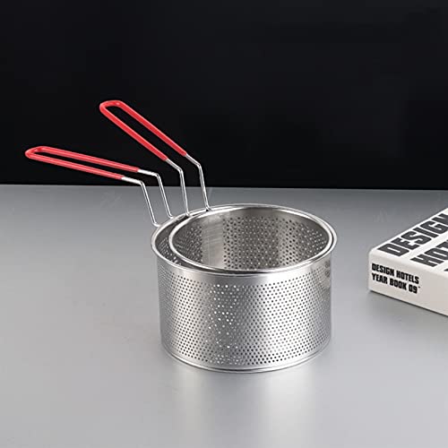 Panier pour friteuse avec poignée ergonomique anti-brûlure