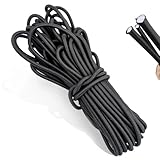 4 mm x 10 m Tendeur Elastique Noir Cordon Corde Elastique pour Bache Sangle Résistant Sandow,Corde Extensible en Caoutchouc, Corde Elastique Corde D'extension pour Camping