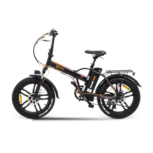 Youin Texas - Bicicleta Eléctrica Plegable Todoterreno - Motor 250W - Velocidad 25 km/h - Autonomía 45 km - Frenos de Disco - Batería 36V 10Ah - Ruedas 20' Fat