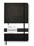 Minimalism Art, Classic Notebook Journal, A4 Size 8.3 X 11.4 inches, Black, Squared Grid Page, 192 Pages, Hard Cover, Fine PU Leather, Inner Pocket, Quality Paper-100gsm, Designed in San Francisco