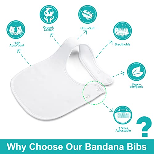 Burp Cloths & Baby Bibs Sets Super Soft And Absorbent Unisex Cotton Adjustable Burping Rags Set For Baby Boys & Girls Newborn #TOP4