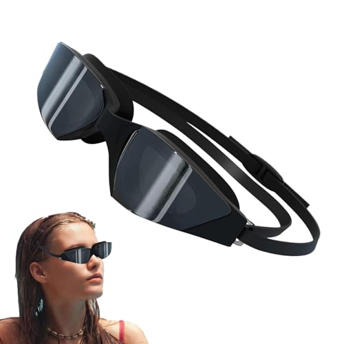 Samuliy Gafas de natación con protección UV, impermeables, antivaho, sin fugas, correas ajustables para un ajuste cómodo
