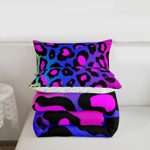 Image of Feelyou Leopard Print Bedding Set Full Size for Girls Women