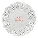 Deckchen Spitzenpapier 140 Stück Rund Tortenspitze Papier Spitzendeckchen Spitze Papierdeckchen Tassenuntersetzer Kuchen Verpackung Pad für Hochzeiten Geburtstagsfeier Geschirrdekoration 11.2x11.2 cm