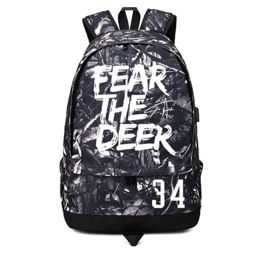 Sac à dos de basket-ball numéro 34 pour étudiant avec sac de stockage de ballon