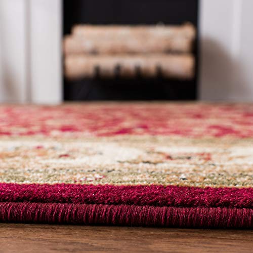 Tapete decorativo SAFAVIEH 9' x 12' rojo e ivory miniatura 5