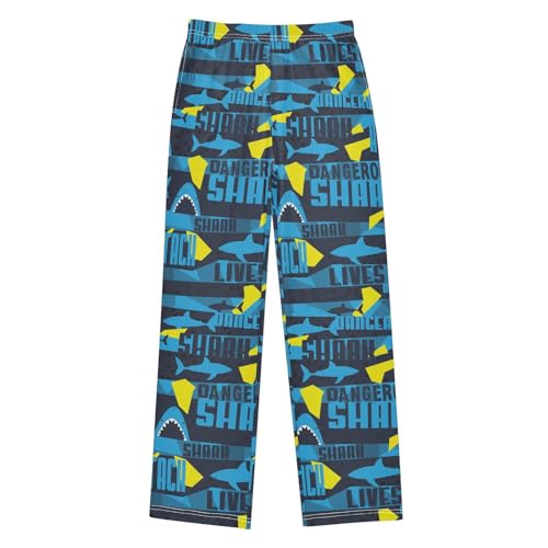 Abstract Sharks Urban Dark Boys Pants for Kids Jogger Pants with Pockets S-XL