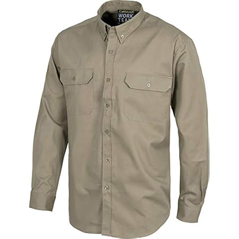 Camisa de Manga Larga Teamwork Hombre Beige L Cover