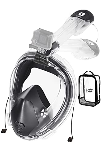 SeaELF Full Face Snorkel Mask - Easier Breathing, No Leaks or Fogging!