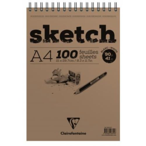 Skizzenblock Sketch Skizzenpapier weiß 90g/m² A4 5er Pack 100 Blatt